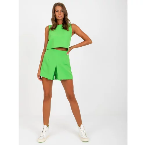 Fashion Hunters Light green two-piece elegant set with a top