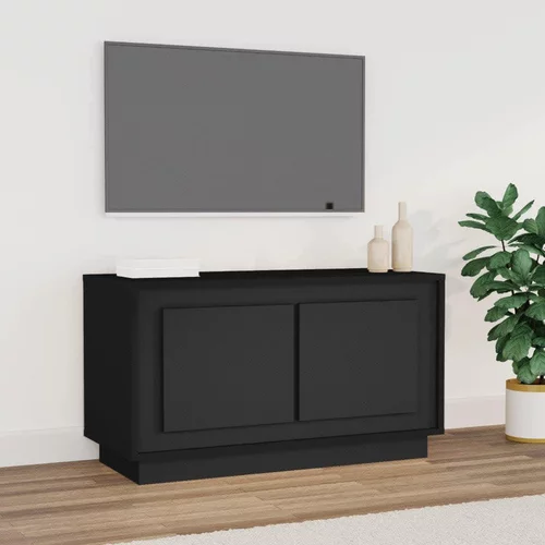 vidaXL TV omarica črna 80x35x45 cm inženirski les
