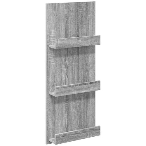  Polica za časopise s policom Siva Sonoma 51 x 11 x 102 cm Slike