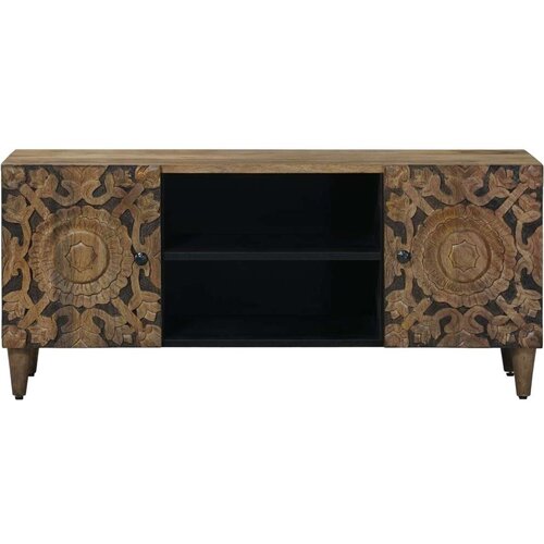  ormar s pohranom Smeđa 105 x 33 5 x 46 cm Čvrsto drvo manga Slike