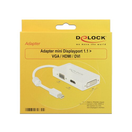 Delock 62630 mini Displayport adapter 1.1-vtični priključek, bel Slike