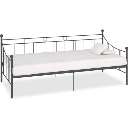vidaXL Okvir za dnevni ležaj sivi metalni 90 x 200 cm Cene