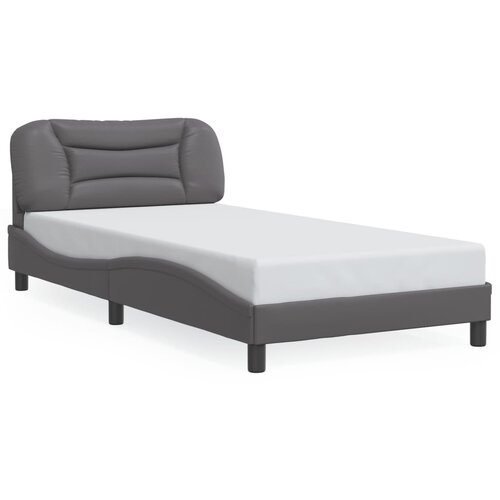  The Living Store Posteljni okvir z LED lučkami siv 100x200 cm umetno usnje - Posteljni Okvir, (21441543) Slike