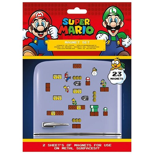 Super Mario Mushroom Kingdom komplet 23 magnetov Pyramid Cene