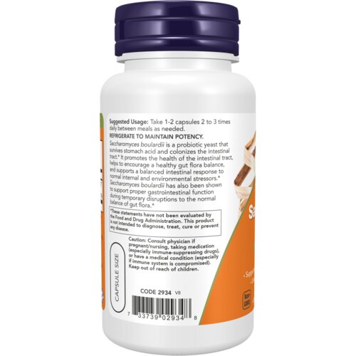 Now Foods Saccharomyces boulardii NOW (60 kapsul) Slike