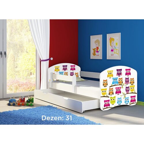 ACMA dečiji krevet II 180x80 f + du&amp;scaron;ek 6 cm WHITE31 Slike