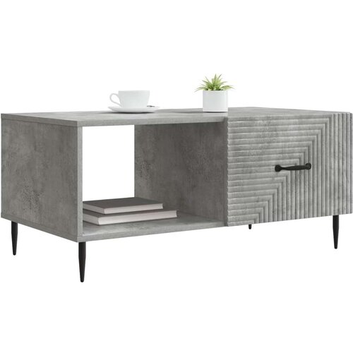  Stolić za kavu Betonska siva 90 x 50 x 40 cm Konstruirano drvo - Betonska siva Slike