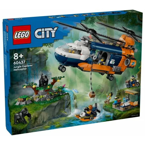 Lego helikopter v postojanki raziskovalca džungle 60437