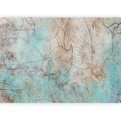 Artgeist Fototapeta Leaves In Blue, 150x105cm Cene