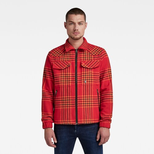 G-star Jacket - G-star Check overshirt jacket orange Cene