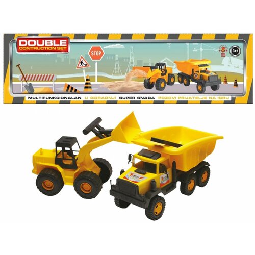 Magaza buldozer i kamion double construction u kutiji Slike