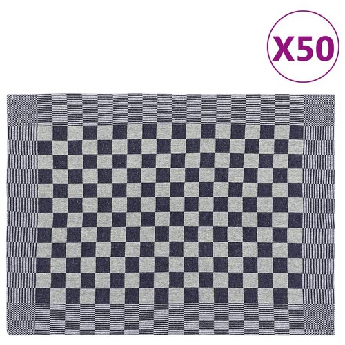 vidaXL Kuhinjske krpe 50 kosov modre in bele 50x70 cm bombaž, (21290779) Cene