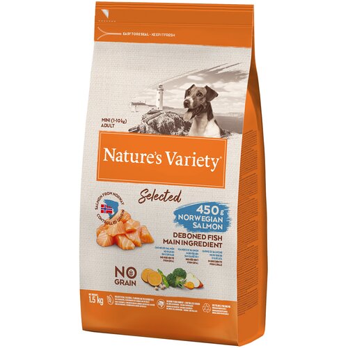 Nature’s Variety Selected Mini Adult norve&scaron;ki losos - Varčno pakiranje: 3 x 1,5 kg Cijene