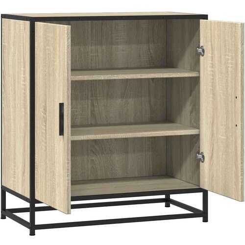 VidaXL Komoda boja hrasta 68x35x76 cm konstruirano drvo i metal Slike