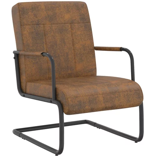  Konzolna stolica smeđa od tkanine