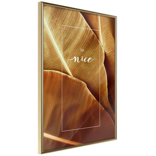  Poster - Banana Leaves with a Message (Sepia) 40x60 Slike