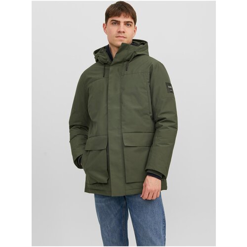 Jack & Jones Khaki Men's Winter Parka Rob - Mens Slike