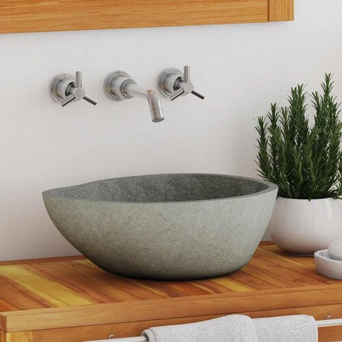 The Living Store Umivalnik iz rečnega kamna ovalen (37-46)x(29-36) cm - Umivalnik, (21751156) Cene