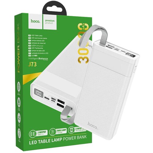 hoco. Punjač prijenosni sa lampom, Hoco j73, 30000mAh, 2A / 2A – J73 Powerful, White Cijene