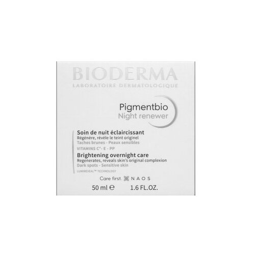 Bioderma Pigmentbio Night Renewer noćna posvjetljujuća krema 50 ml za žene Slike