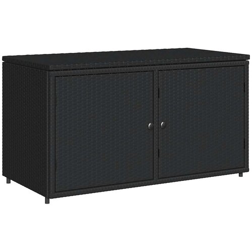  Vrtni ormarić za pohranu crni 110 x 55 x 60,5 cm od poliratana Slike