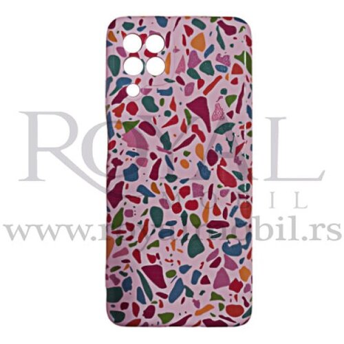  futrola soft print mozaik za samsung A225 galaxy A22 roze-multikolor Slike