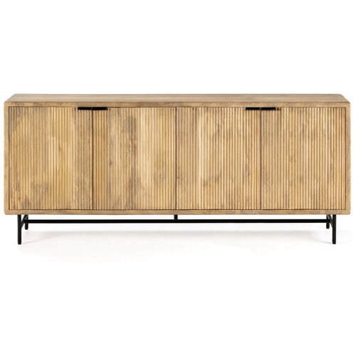 Marckeric Niska komoda od masivnog manga u prirodnoj boji 190x85 cm Mundra &ndash; Cijene