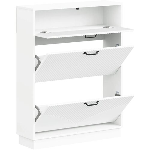  Ormar za cipele HOORN 78 x 24 x 100 cm Konstruirano drvo Bijela - Bijela Slike