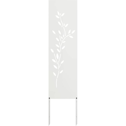  Privatnost u vrtu Bijelo 32 x 140 cm Hladno valjana čelična Slike