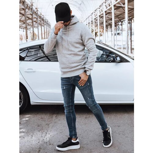 DStreet Light gray men's hoodie BX5428 Cene