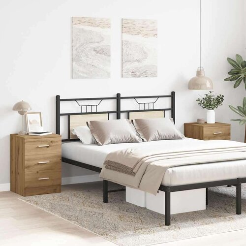 VidaXL Noćni ormarići 2 kom Artisan hrast 38x35x55 cm izrađeno drvo Slike