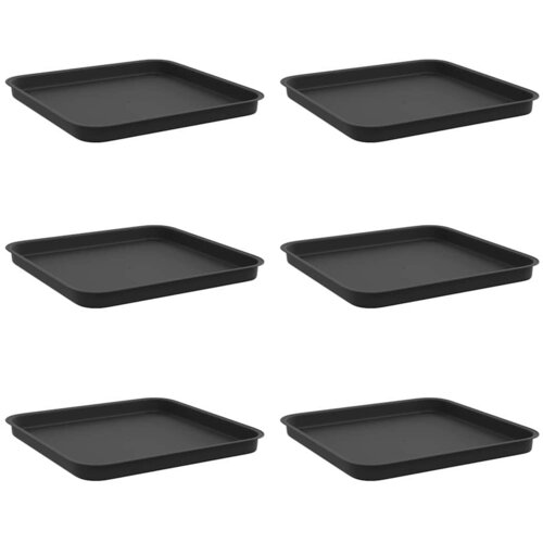 vidaXL Kvadratna posuda za cvijeće 6 pcs Crna 32 x 32 x 2 5 cm - Crna 25.5 x 25.5 x 2.5 cm 6 Cijene