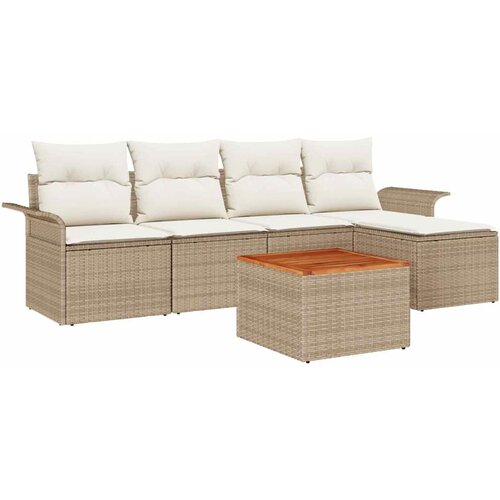  Sjedeća garnitura za vrt 6 kom. poliratan 251 x 117 x 69 cm Slike