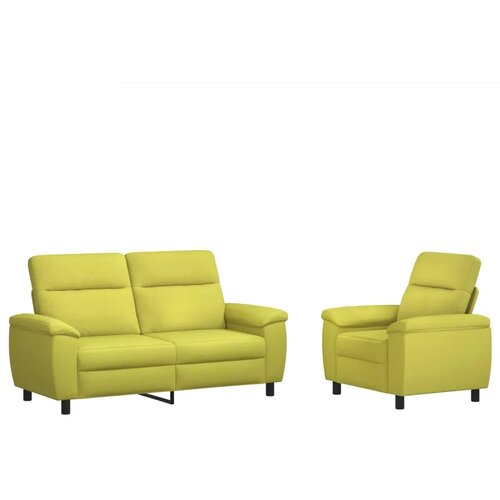  Set sofe 2 pcs Svijetlo zelena Tkanina - Svijetlo zelena Jednostruka + Dvostruka (140 cm) Slike