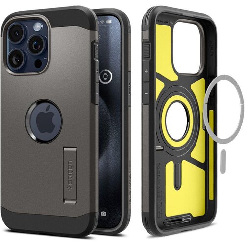 Spigen Ovitek Tough Armor MagSafe za iPhone 15 Pro, kovinsko siv, (21521829) Slike