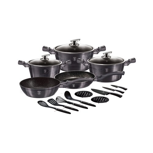 Berlinger Haus BH/6920 set jedilnega pribora, metallic line carbon pro edition, 17-delni, metallic line carbon pro edition Slike