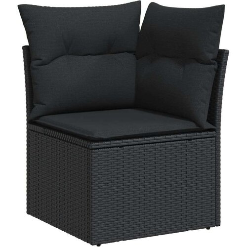 vidaXL 7-dijelni set vrtnih sofa od poliratana s jastucima crni Cijene
