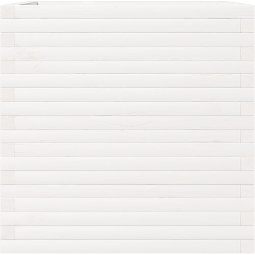  Vrtna sadilica bijela 70x70x68,5 cm od masivne borovine Slike