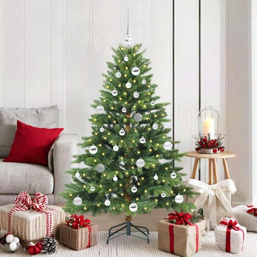 vidaXL Umestno božično drevo med 150 LED Zelena 150 cm PE in PVC Cene