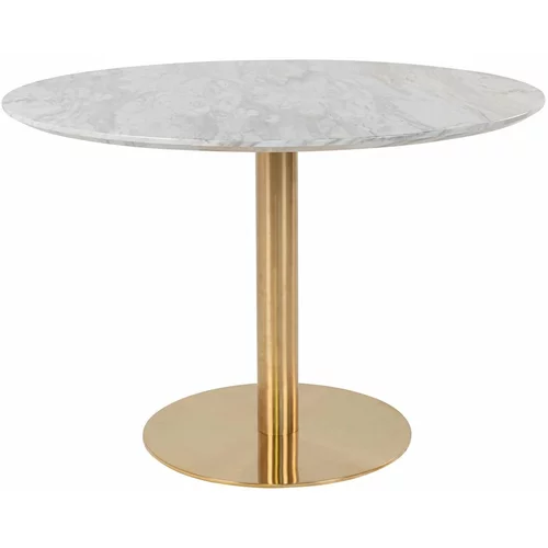 House Nordic Okrugao blagovaonski stol s pločom stola u mramornom dekoru ø 110 cm Bolzano –
