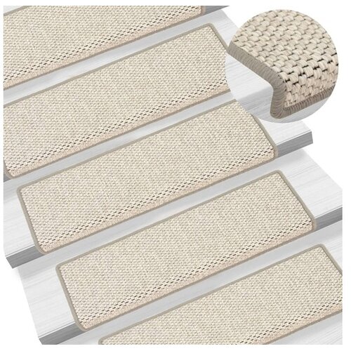  Samolepilne preproge za stopnice sisal 15 kosov 65x25 cm bež Cene