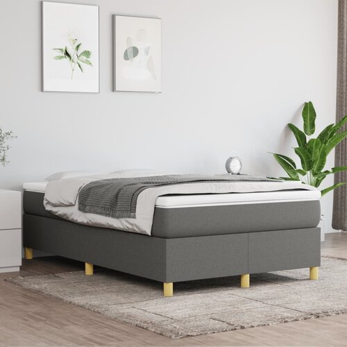 The Living Store Posteljni okvir temno siv 120x200 cm blago - Box Spring Posteljni Okvir, (21517163) Slike