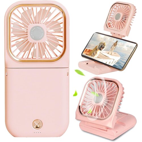 Generic Prenosni ročni ventilator, 3000 mAh, 3 hitrosti, baterijsko napajanje USB, mini majhen ročni ventilator za polnjenje, Power Bank zložljiv tihi hladilni namizni ventilator, (21125994) Cene