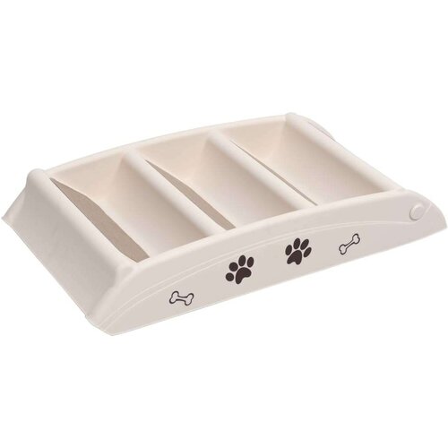 VidaXL Zložljive stopnice za pse krem 62x40x49,5 cm Slike