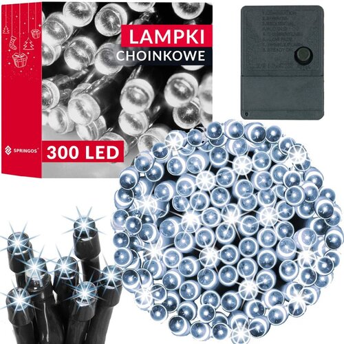 Lampice za božićno drvce 300 LED dioda hladno bijele Slike