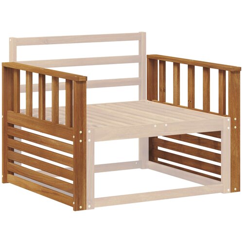  Naslon 2 kom. Prirodna 80 x 6 x 61 cm Čvrsto drvo akacije Slike