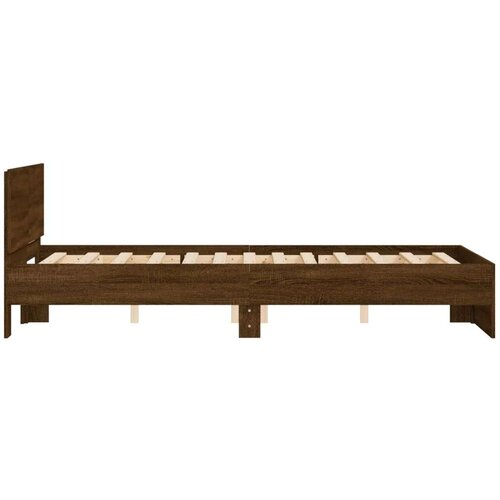 VidaXL Okvir kreveta s uzglavljem boja hrasta 135x190 cm Slike