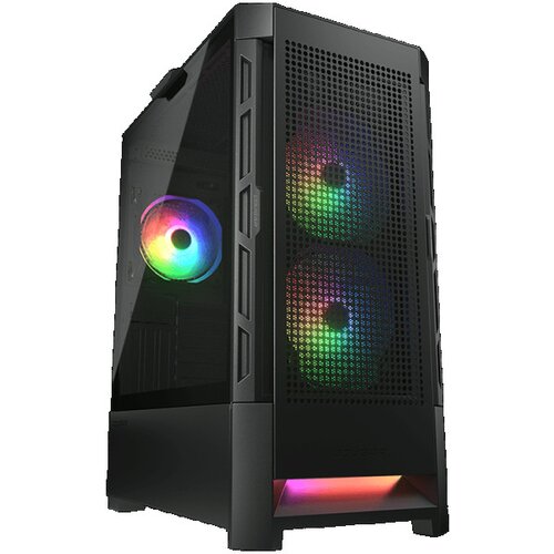 Cougar Duoface RGB Black | PC Case | Mid Tower Airflow Front Panel 2 x 140mm & 1x 120mm ARGB Fans incl. TG Left Panel ( CGR-5ZD1B-RGB Cene