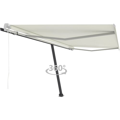 vidaXL Prostostoječa avtomatska tenda 450x350 cm krem Cene