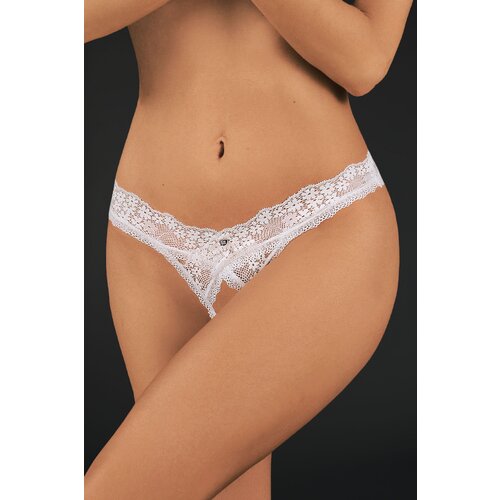 Obsessive Heavenlly Crotchless Thong White XL/XXL Slike
